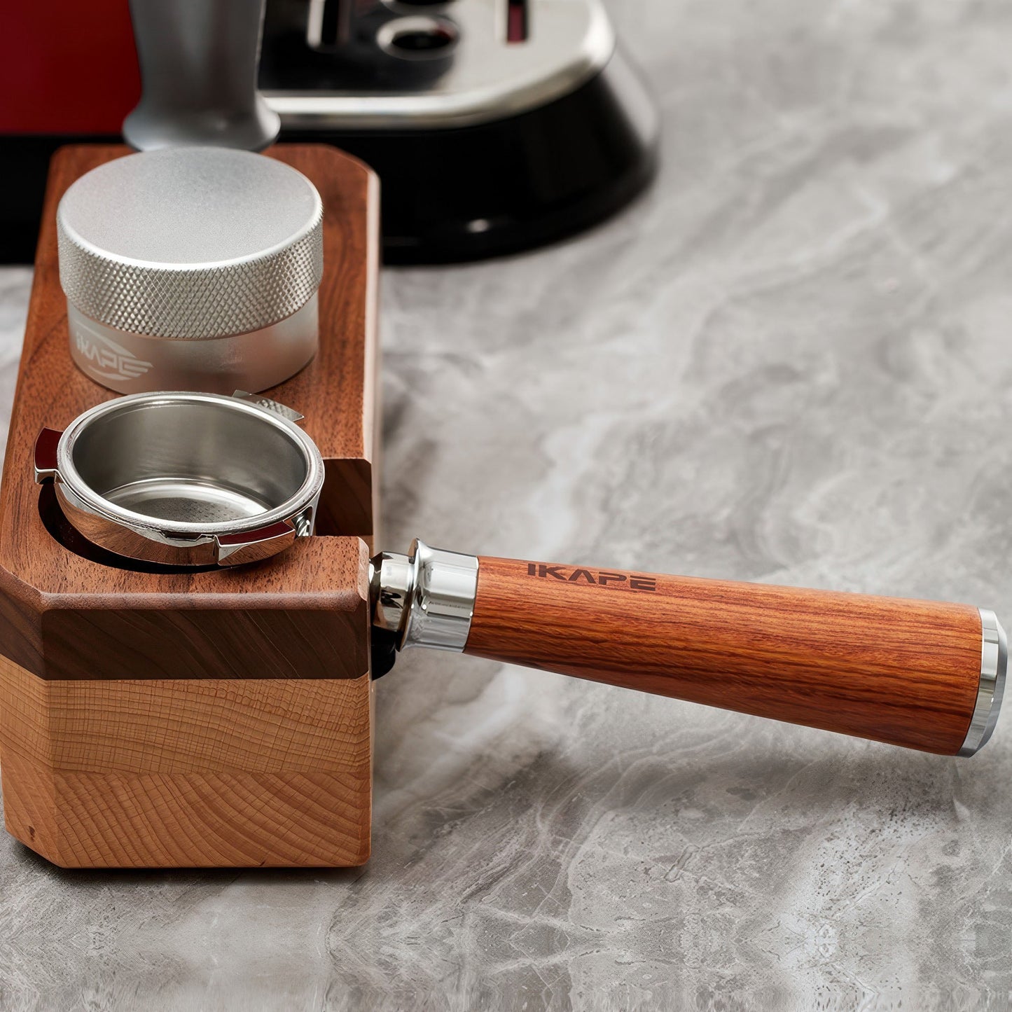 Solid Wood Handle Bottomless Portafilter 51/54/58mm