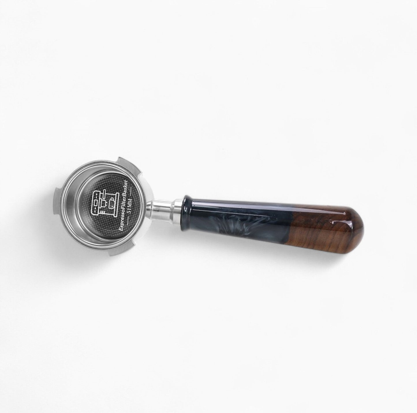 Walnut & Resin Handle Bottomless Portafilter