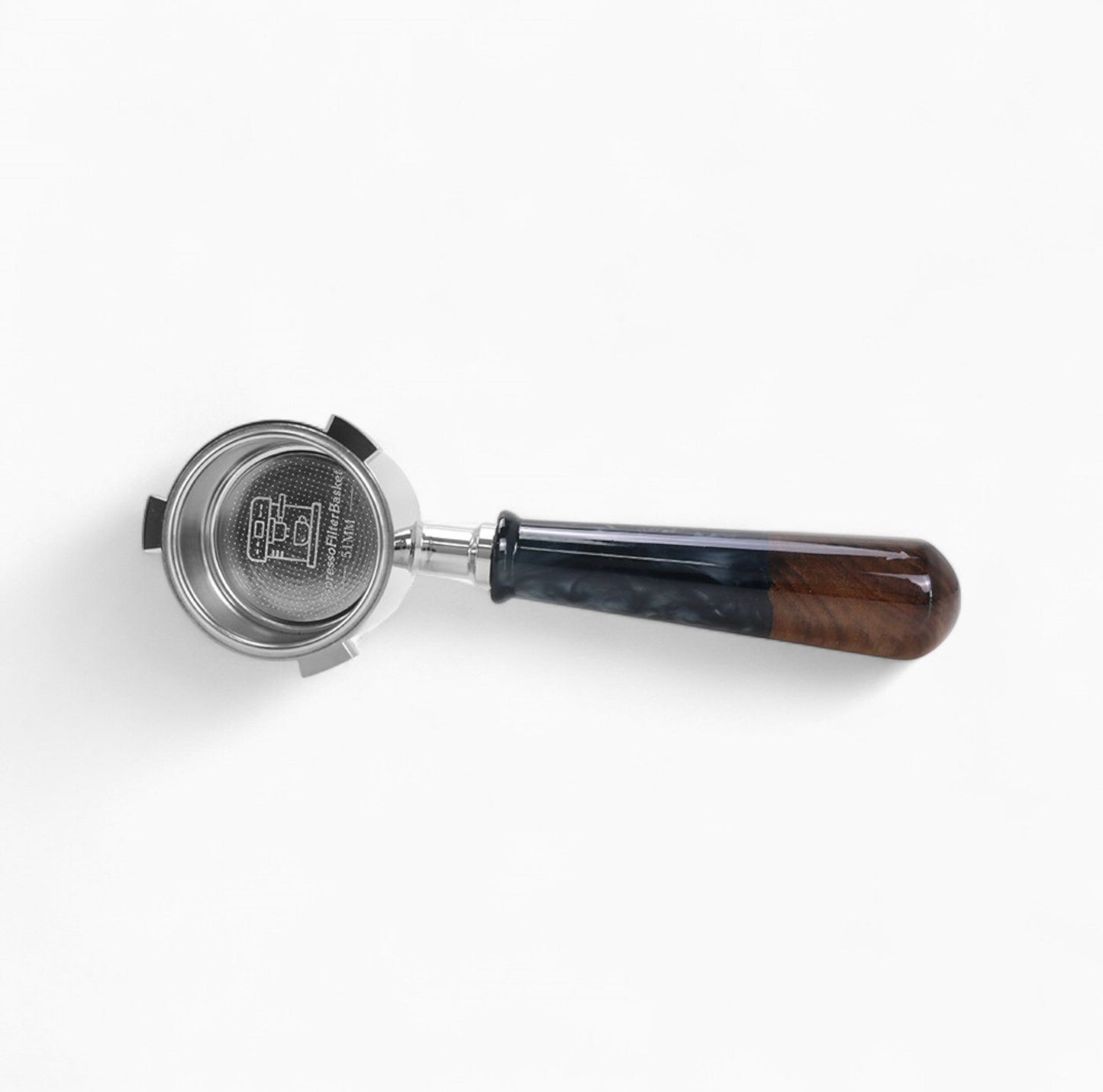 Walnut & Resin Handle Bottomless Portafilter