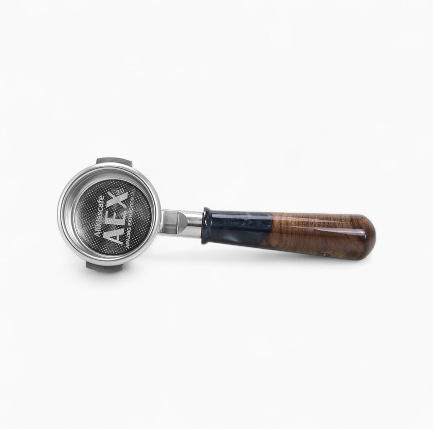 Walnut & Resin Handle Bottomless Portafilter