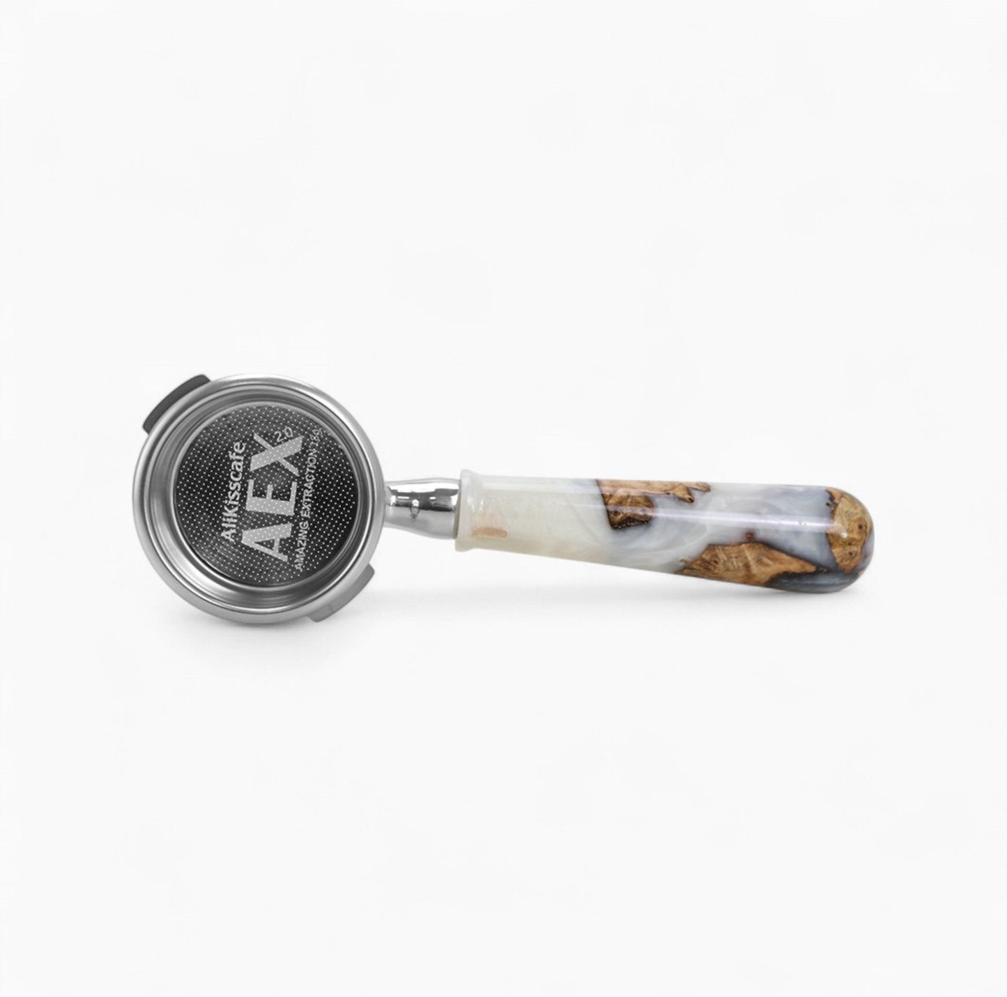 Walnut & Resin Handle Bottomless Portafilter