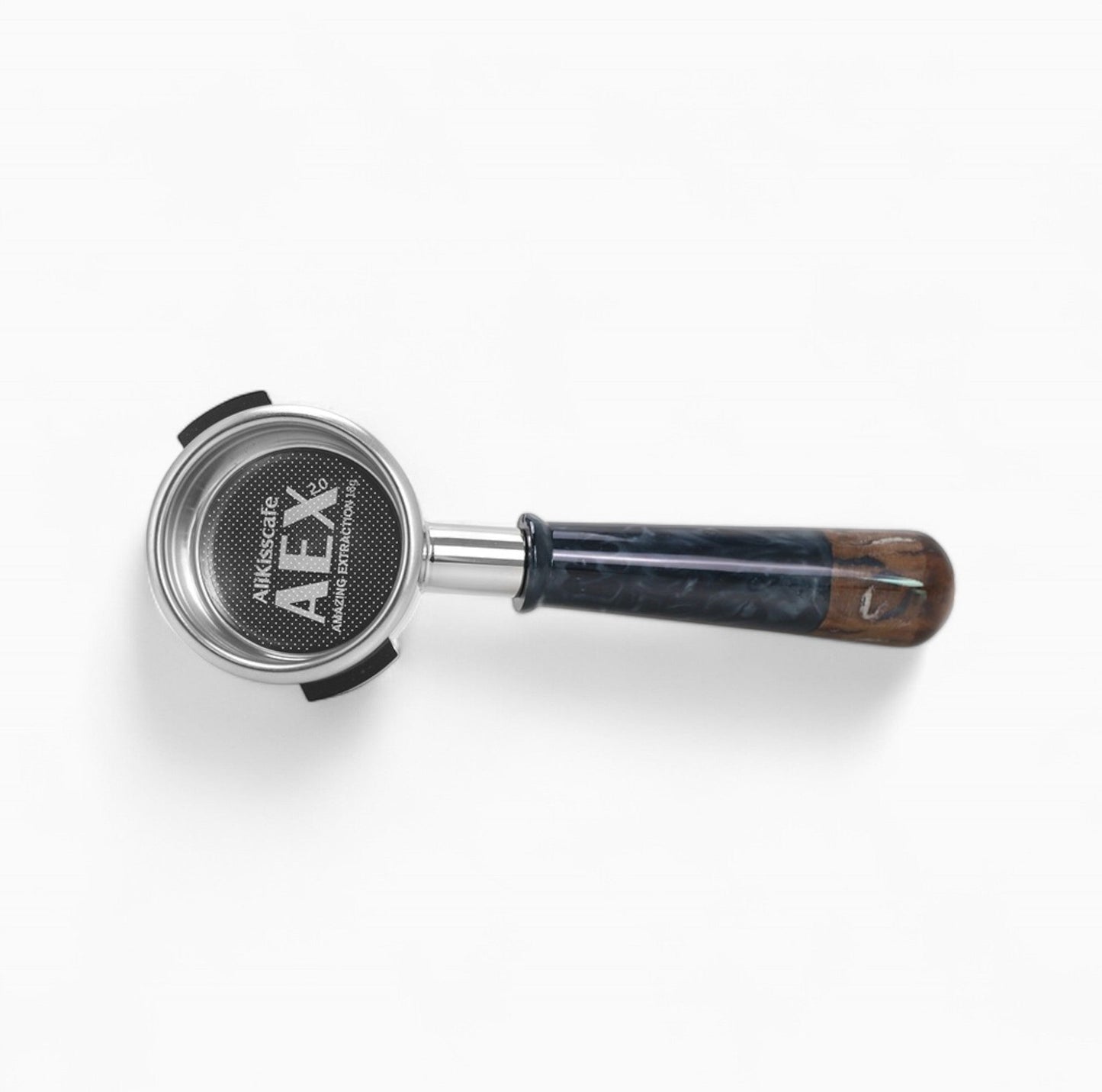 Walnut & Resin Handle Bottomless Portafilter