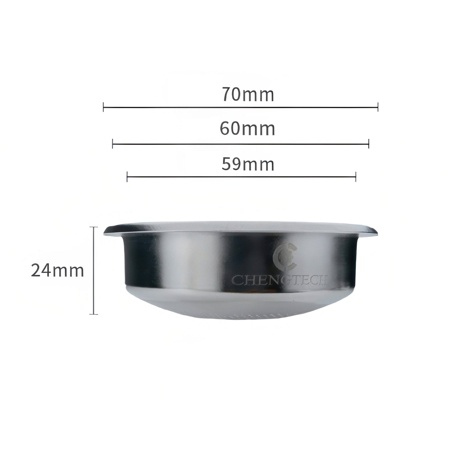 58mm Spherical Portafilter Basket - No Groove Design