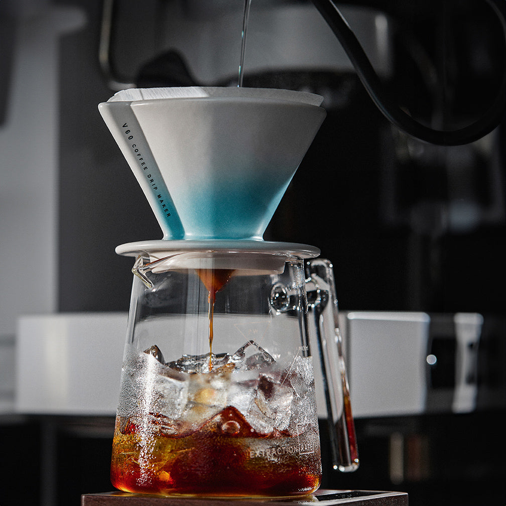 V60 Ceramic Pour Over Coffee Dripper with Sharing Pot - MUVNA