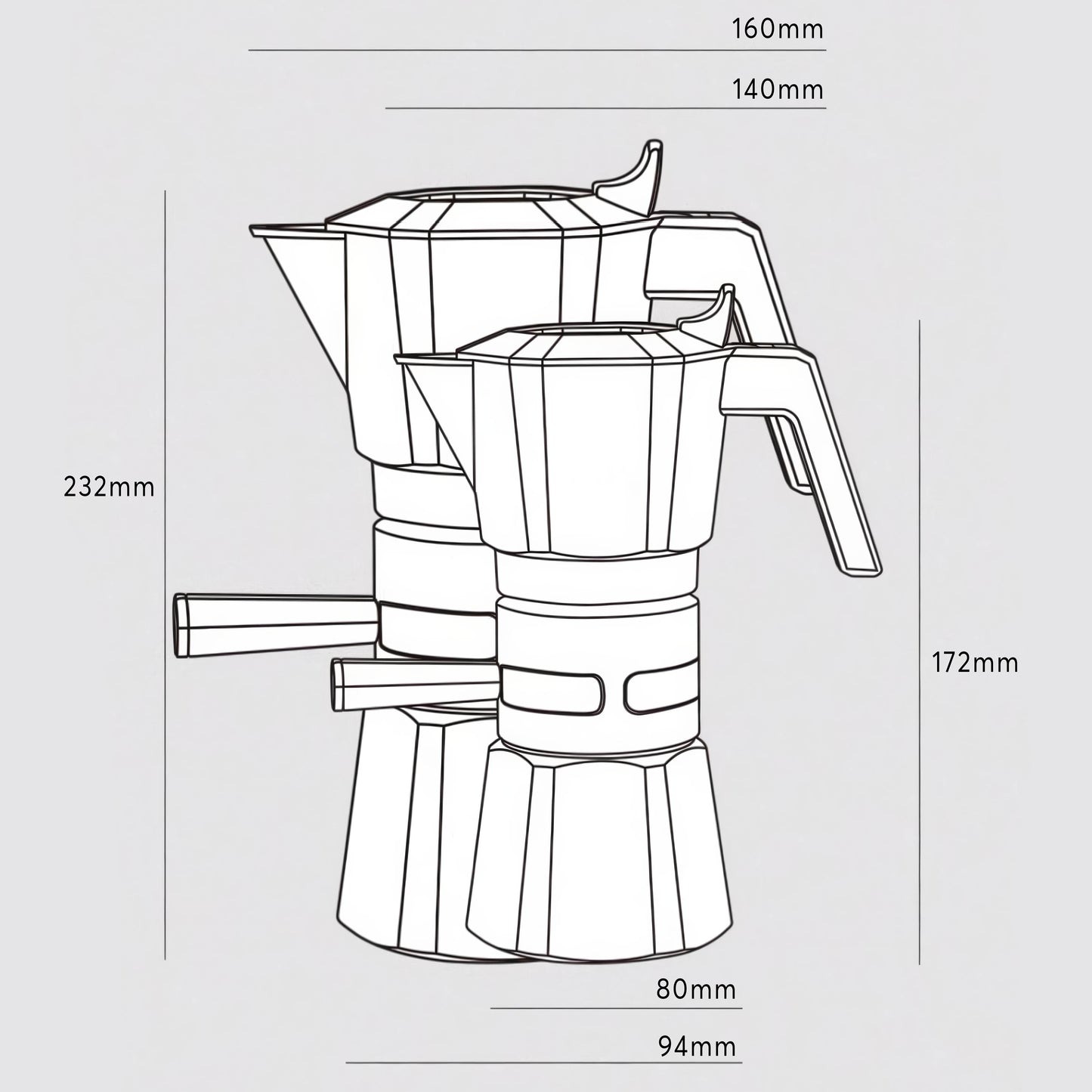 High Pressure Espresso Maker Moka Pot - MUVNA