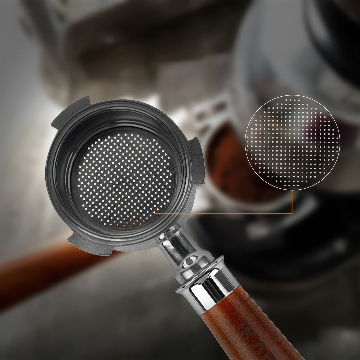 Solid Wood Handle Bottomless Portafilter 51/54/58mm