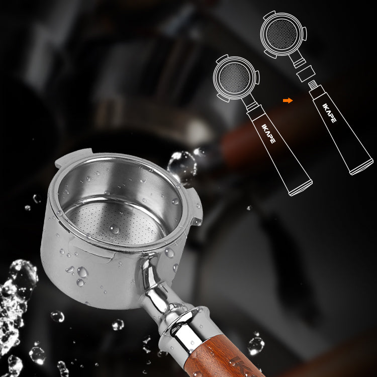 Solid Wood Handle Bottomless Portafilter 51/54/58mm