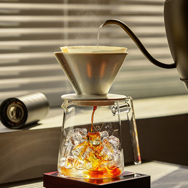 V60 Ceramic Pour Over Coffee Dripper with Sharing Pot - MUVNA
