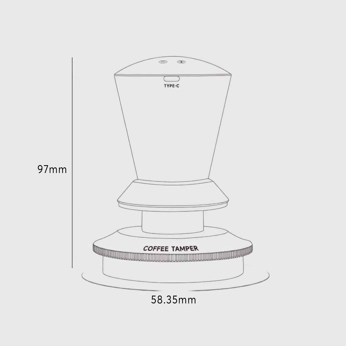 Electric Tamper with Digital Screen 58mm - MUVNA