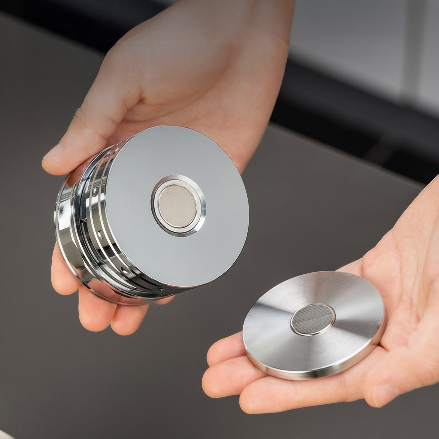 UFO Gravity Tamper with 2 Bottom Types