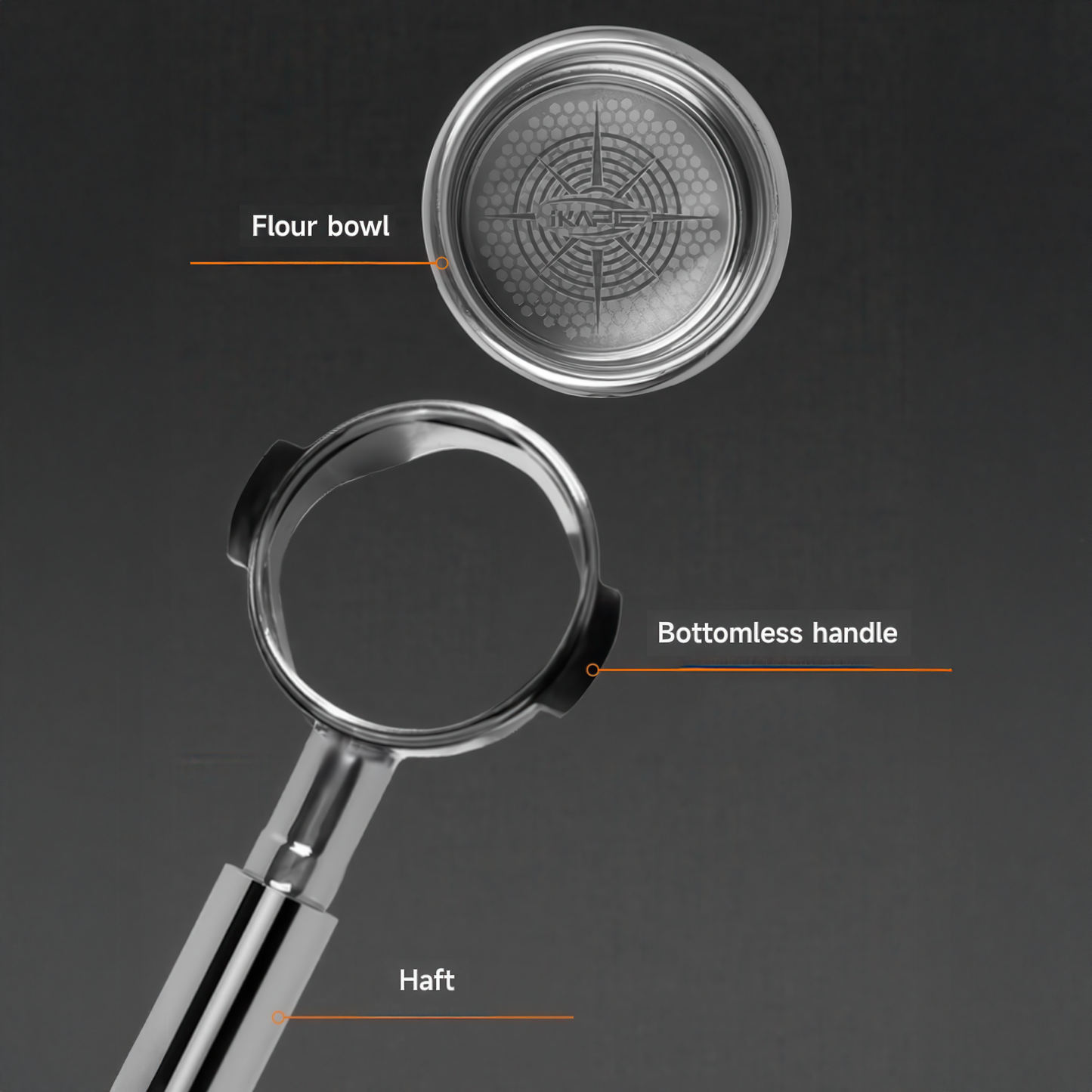 Openwork Bottomless Portafilter with High Extraction Basket