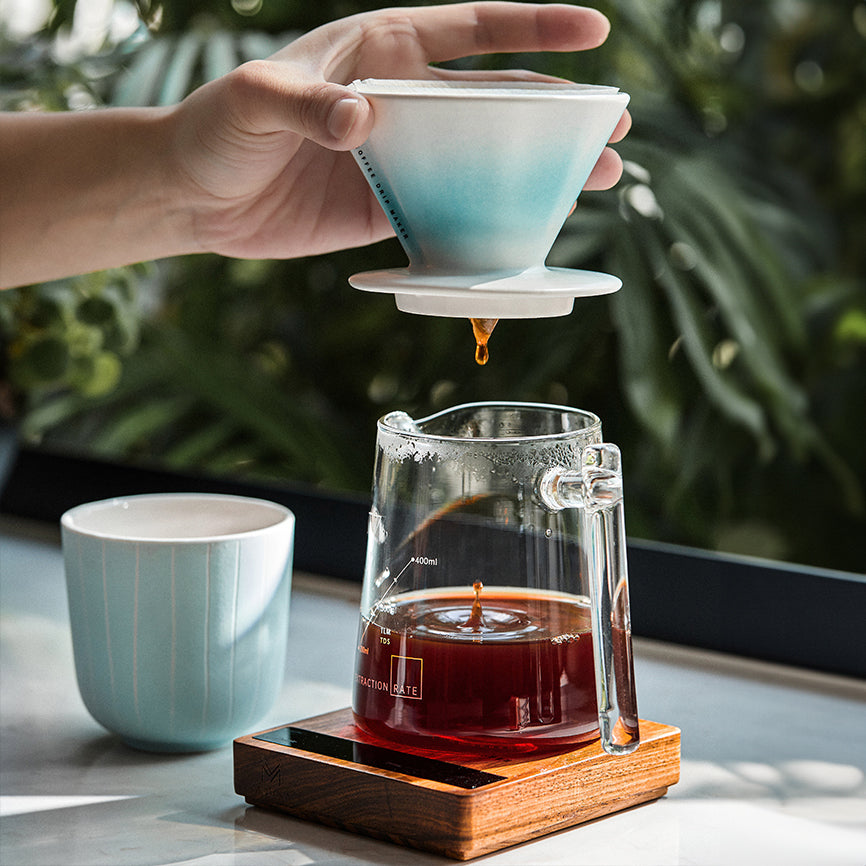 V60 Ceramic Pour Over Coffee Dripper with Sharing Pot - MUVNA