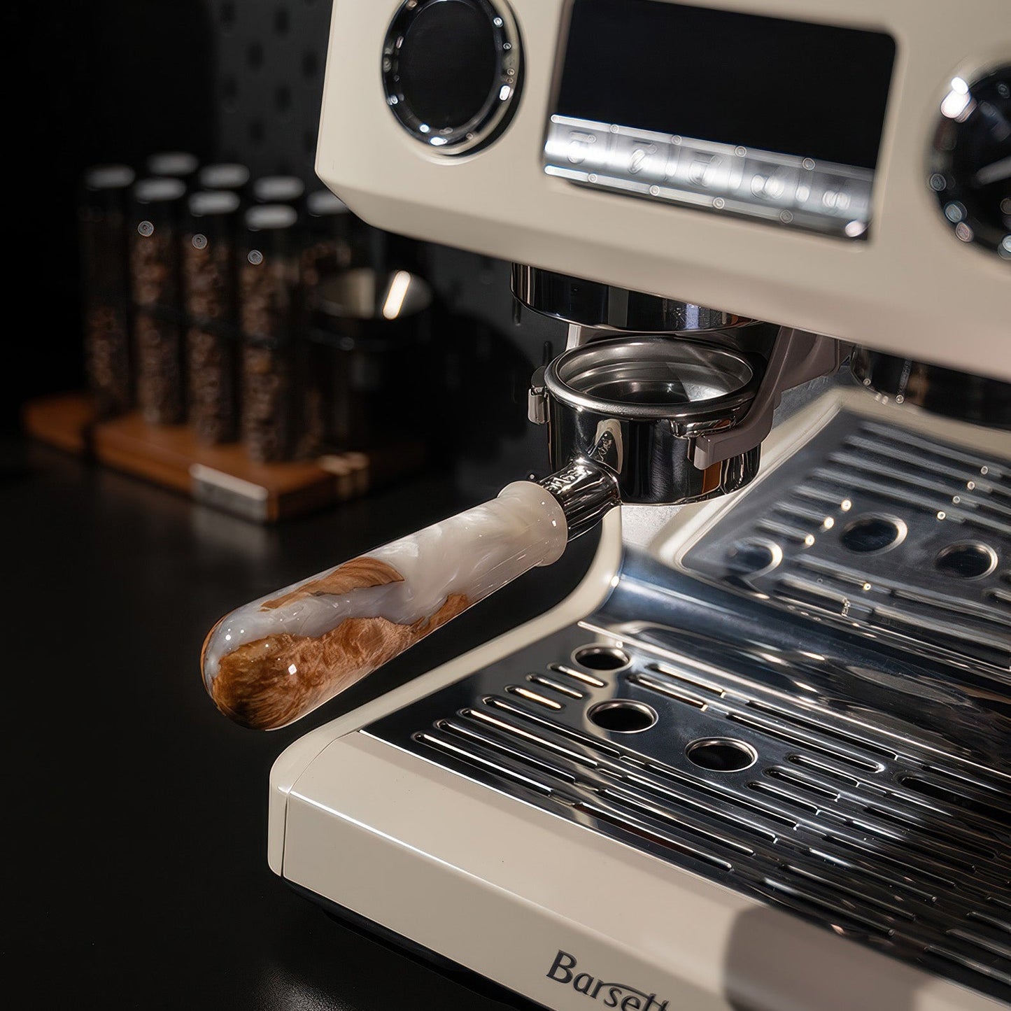 Walnut & Resin Handle Bottomless Portafilter