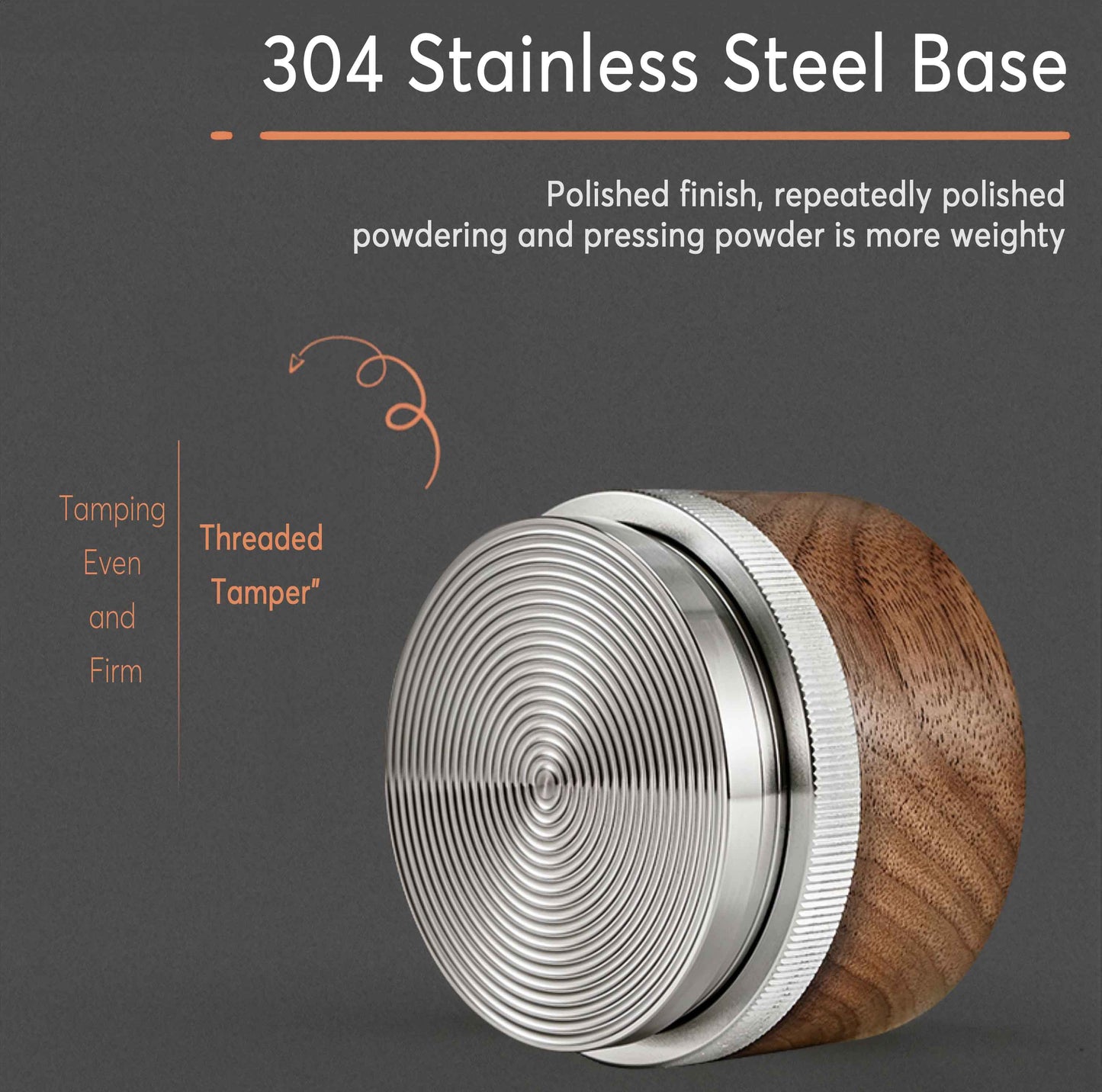 Tamper & Distributor with Wooden Handle - MUVNA