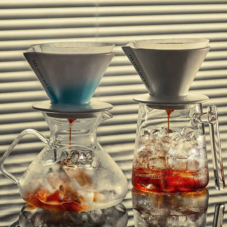 V60 Ceramic Pour Over Coffee Dripper with Sharing Pot - MUVNA