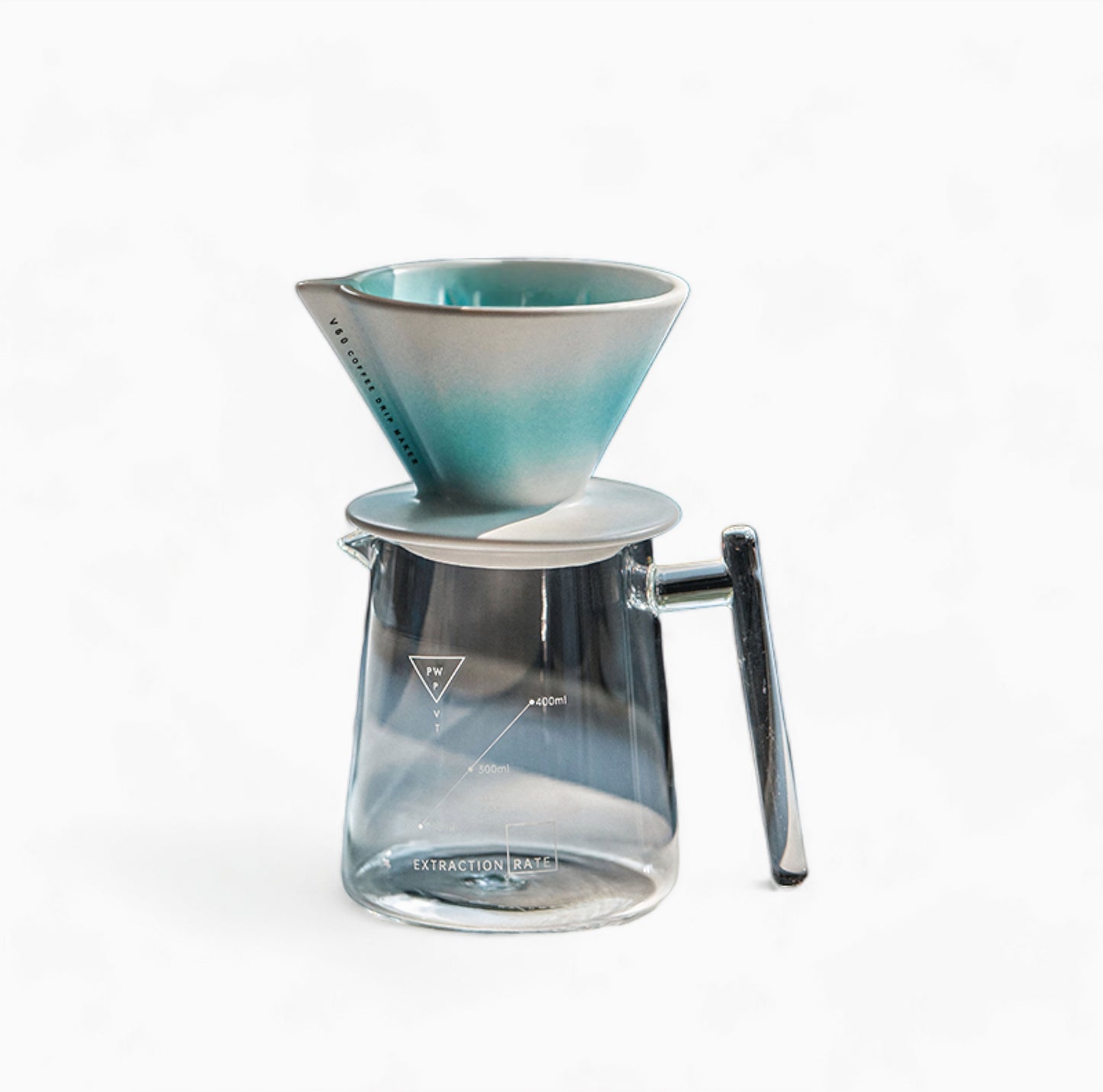 V60 Ceramic Pour Over Coffee Dripper with Sharing Pot - MUVNA