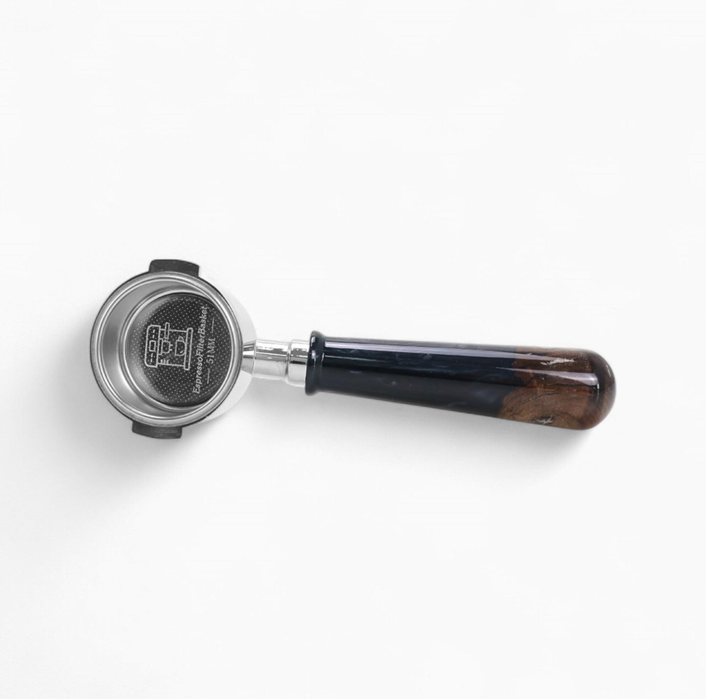 Walnut & Resin Handle Bottomless Portafilter