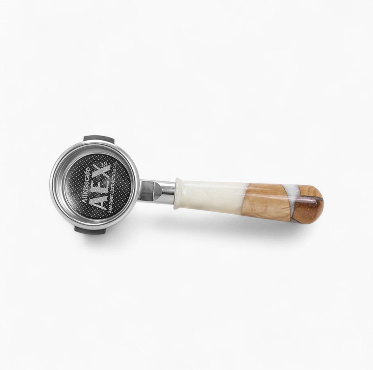 Walnut & Resin Handle Bottomless Portafilter