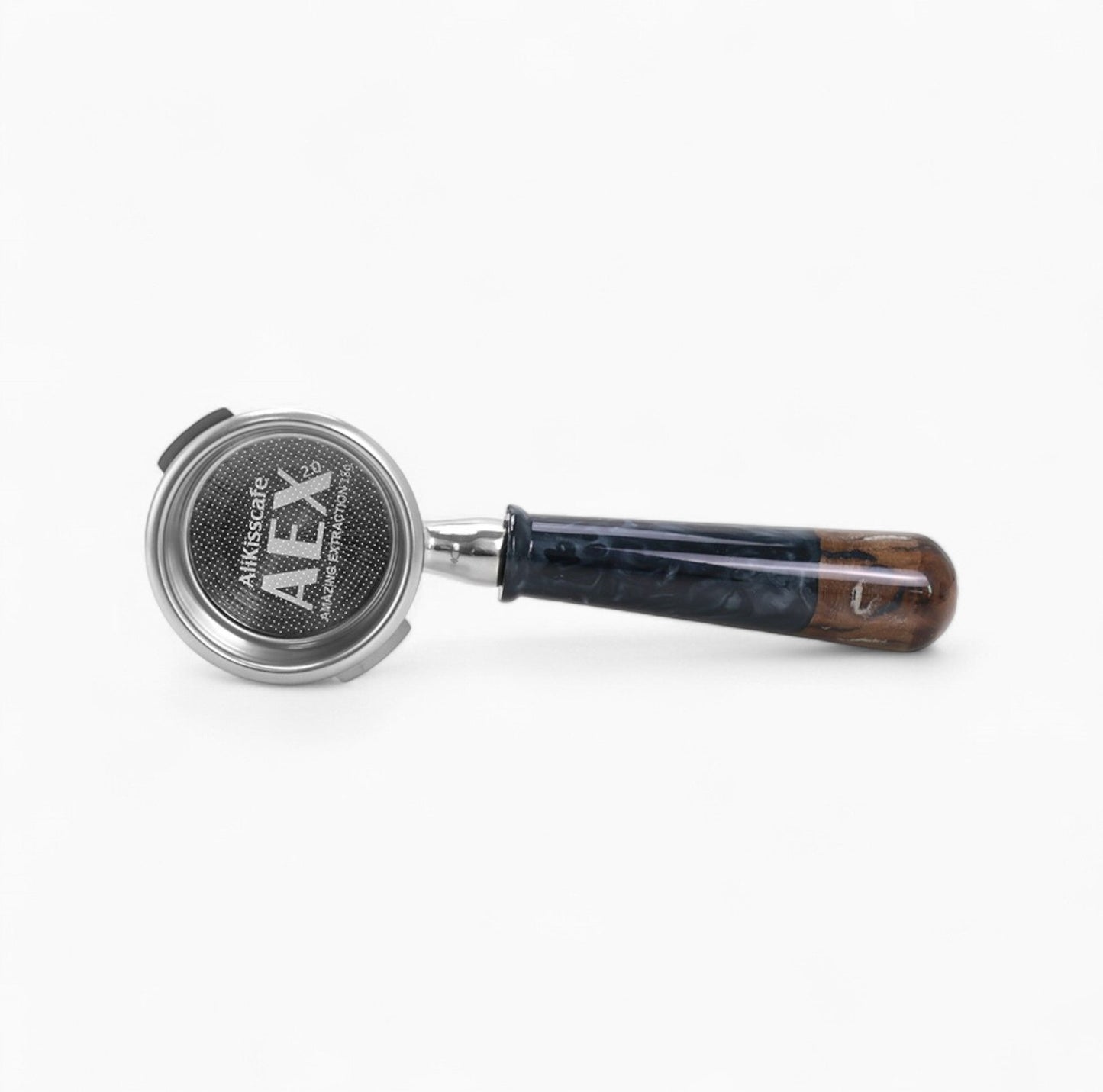 Walnut & Resin Handle Bottomless Portafilter