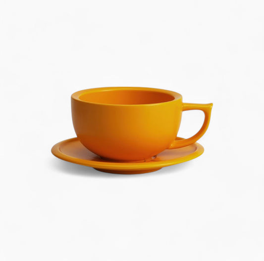 Embossed Ceramic Latte Cup 280ml