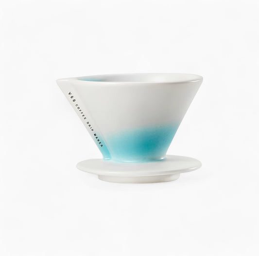 V60 Ceramic Pour Over Coffee Dripper with Sharing Pot - MUVNA